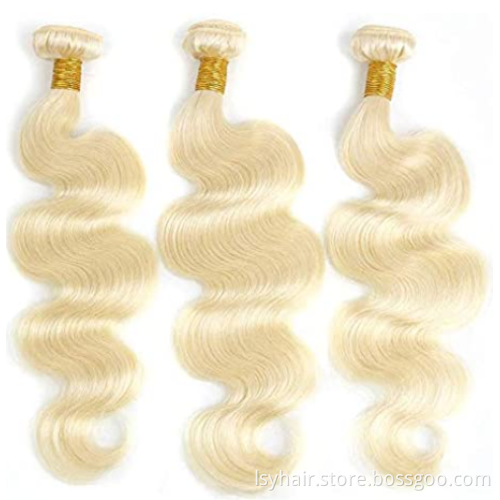 Raw indian hair bulk unprocessed virgin human hair bundles 613 Body Wave cuticle aligned double drawn human hair vendors